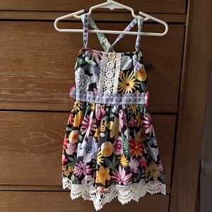 Matilda Jane Floral Tank Top with Lace Trim